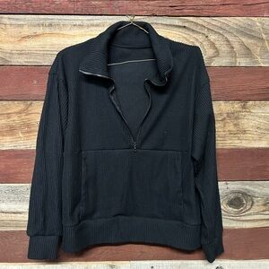 Medium Women’s Black Half-Zip Sweater